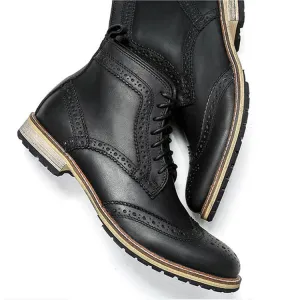 Handmade Full Grain Leather Classic Lace-Up Ankle Boots