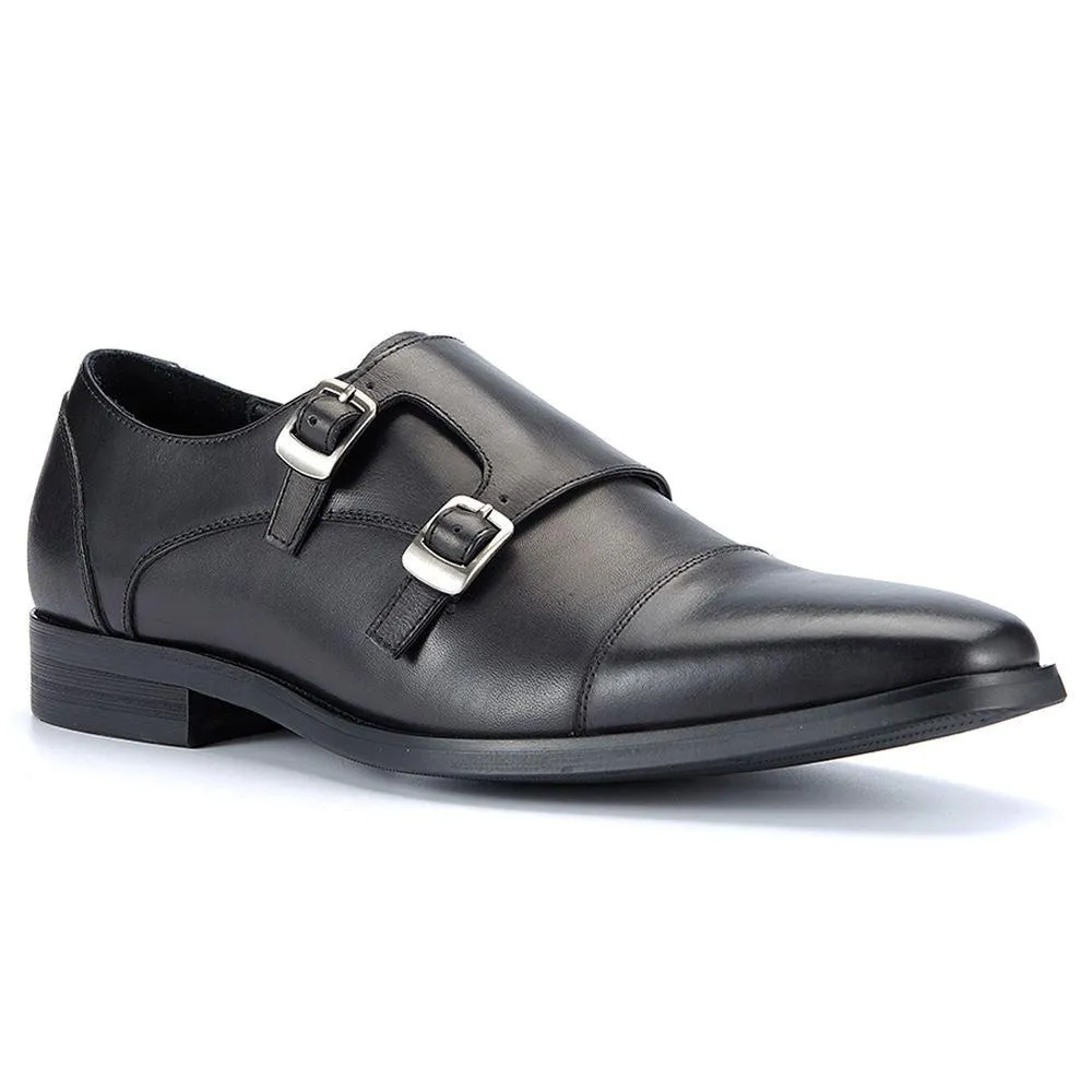 Handmade Full Grain Leather Double Monk Dress Shoes