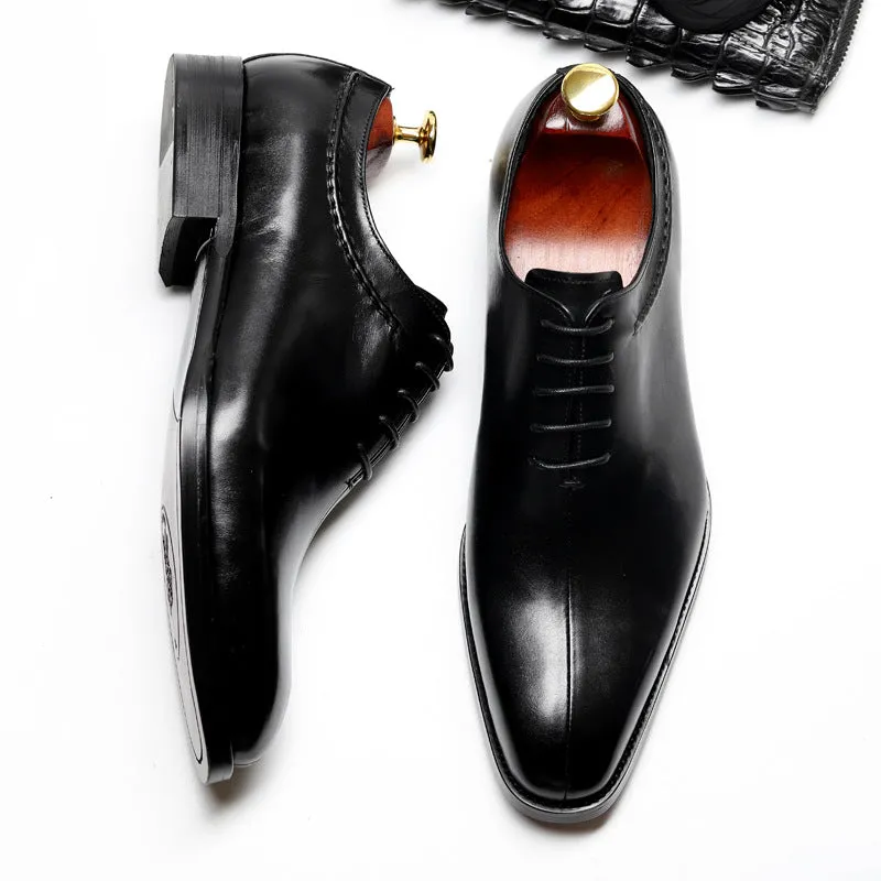 Handmade Leather Oxford Dress Shoes for Men - Elegant & Durable