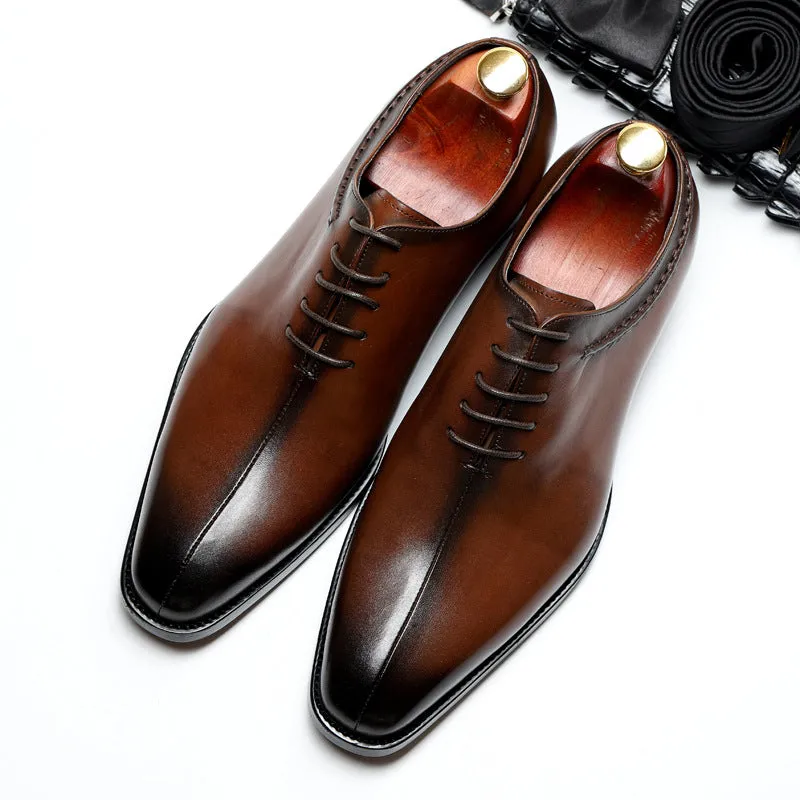 Handmade Leather Oxford Dress Shoes for Men - Elegant & Durable