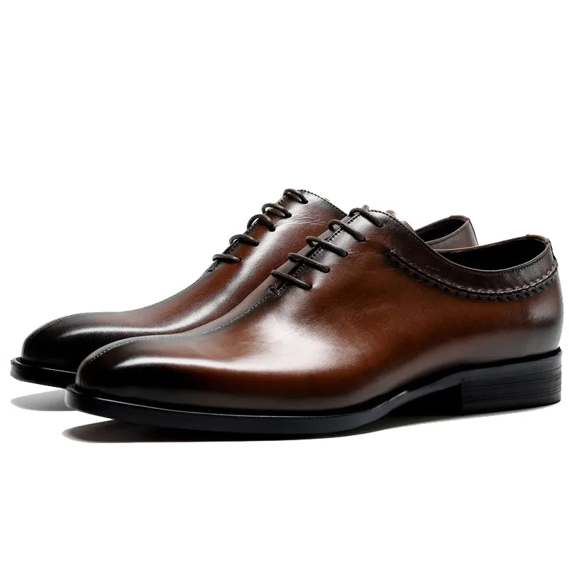 Handmade Leather Oxford Dress Shoes for Men - Elegant & Durable