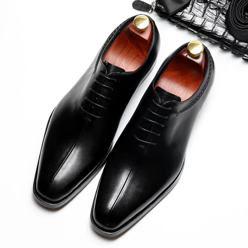 Handmade Leather Oxford Dress Shoes for Men - Elegant & Durable