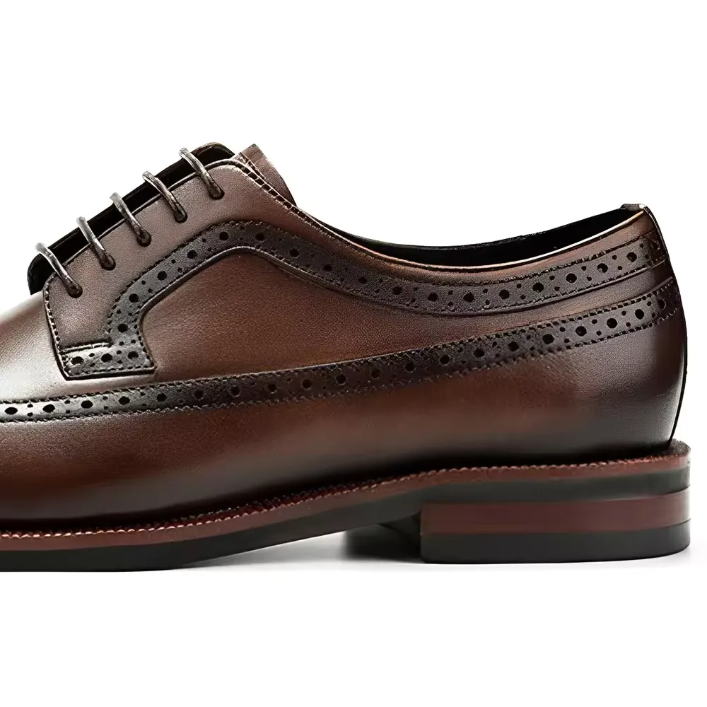 Handmade Leather Wingtip Oxford Dress Shoes