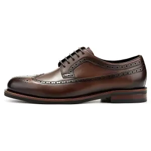 Handmade Leather Wingtip Oxford Dress Shoes