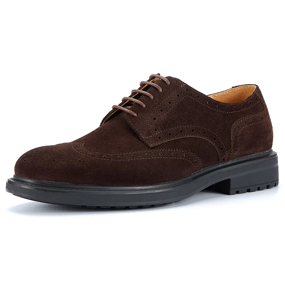 Handmade Suede Brogue Dress Shoes for Men