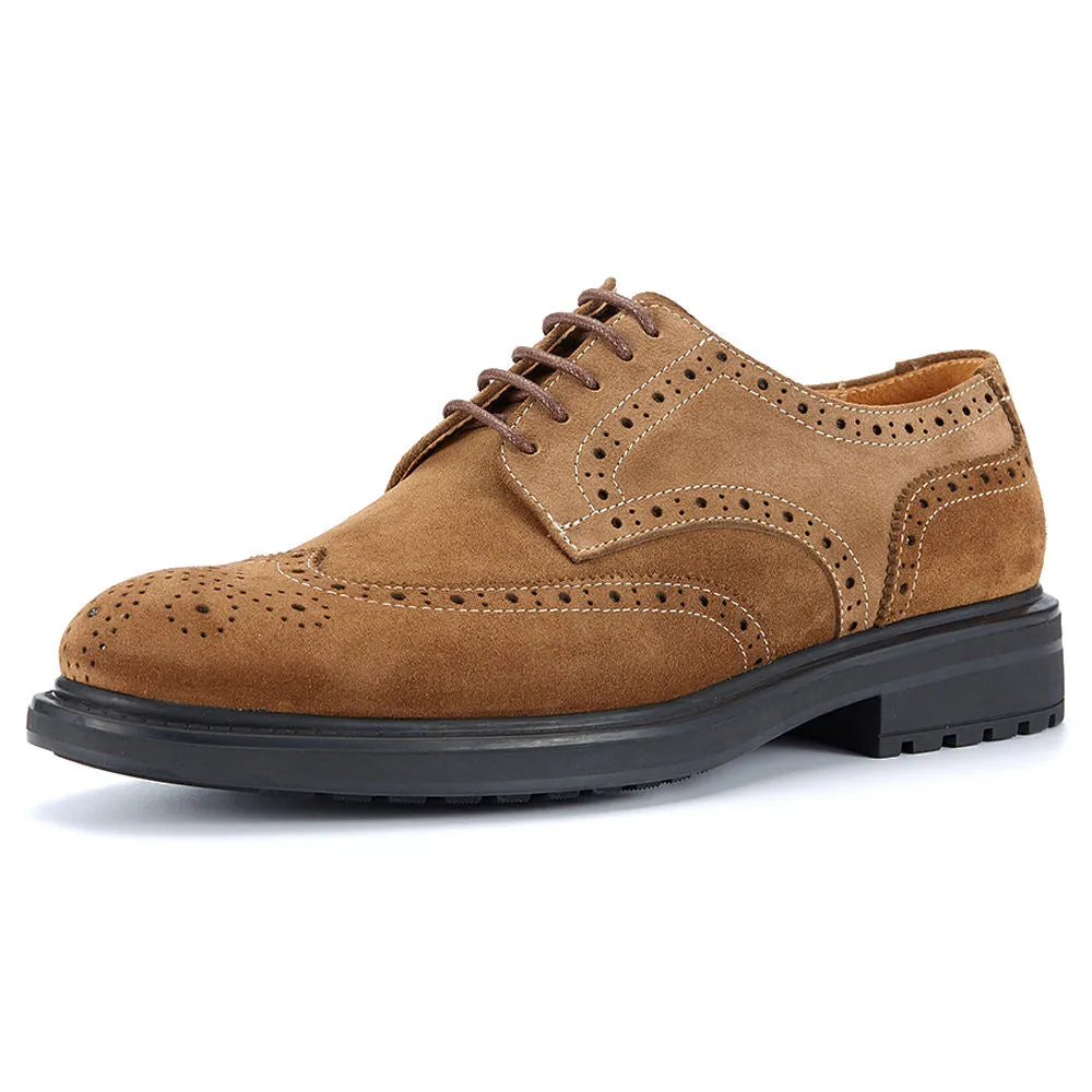Handmade Suede Brogue Dress Shoes for Men