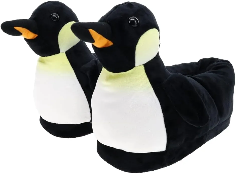 Happy Feet Animal Slippers for Adults and Kids, Cozy and Comfortable, Sturdy Rubber Soles, Thick 1-Inch Memory Foam Footbed, Non-Skid Bottoms, Plush Velvety Material Slippers, As Seen on Shark Tank