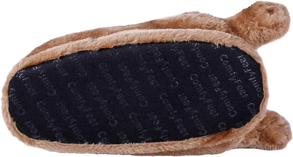 Happy Feet Animal Slippers for Adults and Kids, Cozy and Comfortable, Sturdy Rubber Soles, Thick 1-Inch Memory Foam Footbed, Non-Skid Bottoms, Plush Velvety Material Slippers, As Seen on Shark Tank