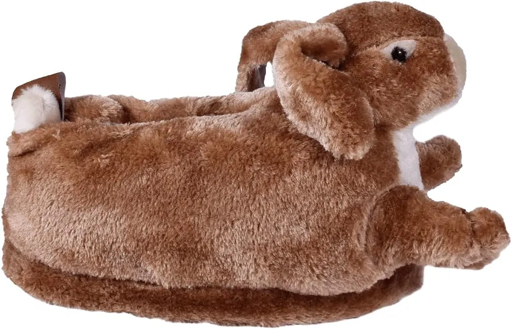 Happy Feet Animal Slippers for Adults and Kids, Cozy and Comfortable, Sturdy Rubber Soles, Thick 1-Inch Memory Foam Footbed, Non-Skid Bottoms, Plush Velvety Material Slippers, As Seen on Shark Tank