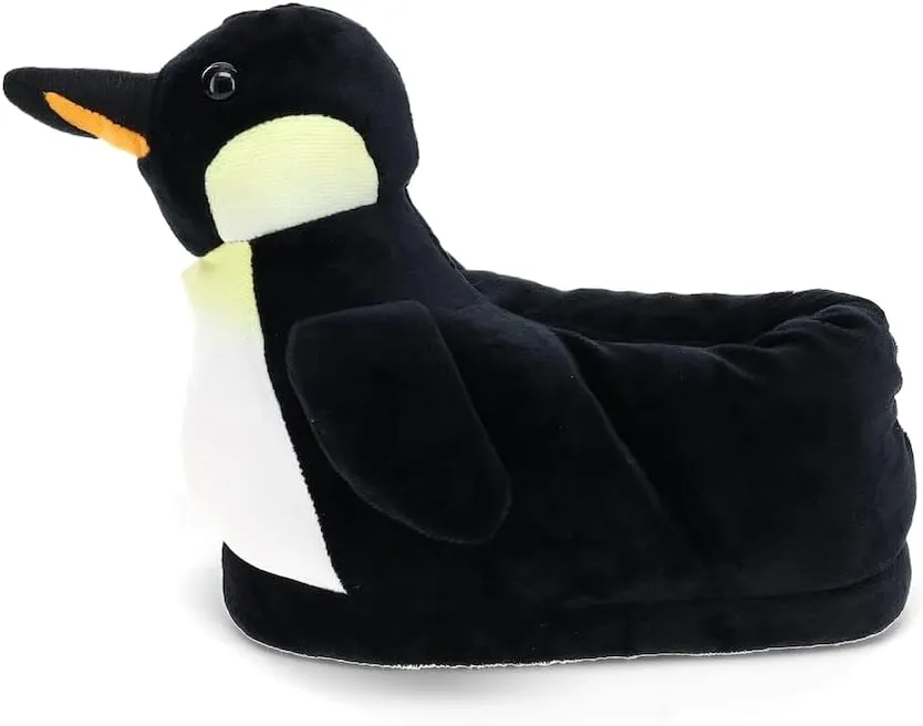 Happy Feet Animal Slippers for Adults and Kids, Cozy and Comfortable, Sturdy Rubber Soles, Thick 1-Inch Memory Foam Footbed, Non-Skid Bottoms, Plush Velvety Material Slippers, As Seen on Shark Tank