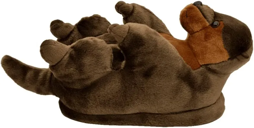 Happy Feet Animal Slippers for Adults and Kids, Cozy and Comfortable, Sturdy Rubber Soles, Thick 1-Inch Memory Foam Footbed, Non-Skid Bottoms, Plush Velvety Material Slippers, As Seen on Shark Tank