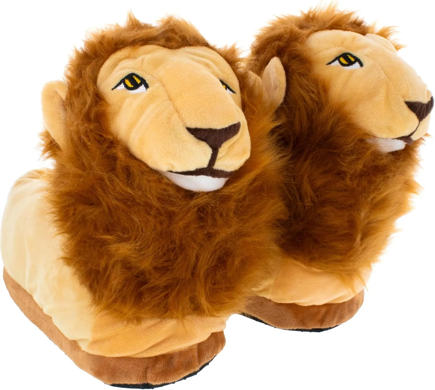 Happy Feet Animal Slippers for Adults and Kids, Cozy and Comfortable, Sturdy Rubber Soles, Thick 1-Inch Memory Foam Footbed, Non-Skid Bottoms, Plush Velvety Material Slippers, As Seen on Shark Tank