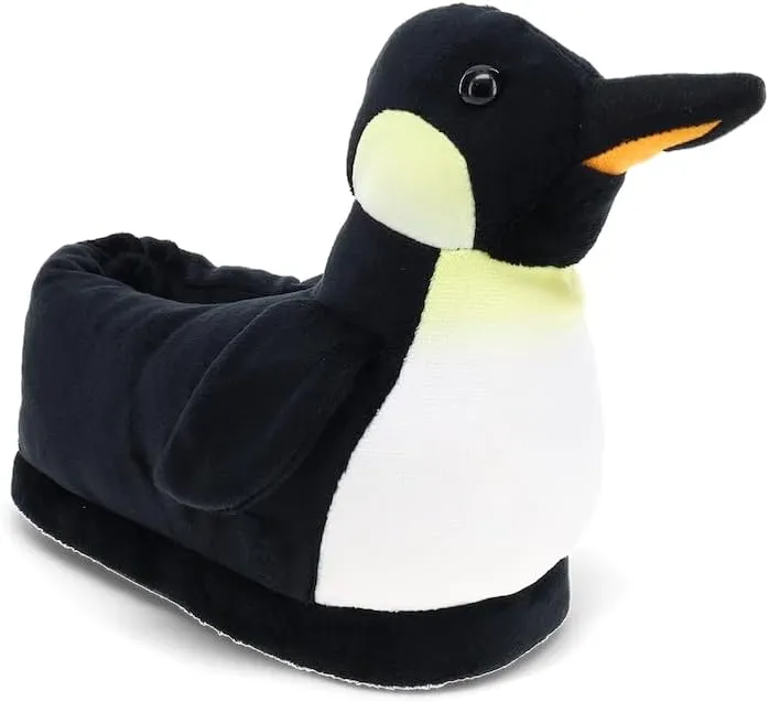 Happy Feet Animal Slippers for Adults and Kids, Cozy and Comfortable, Sturdy Rubber Soles, Thick 1-Inch Memory Foam Footbed, Non-Skid Bottoms, Plush Velvety Material Slippers, As Seen on Shark Tank
