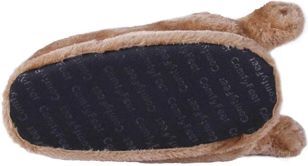 Happy Feet Animal Slippers for Adults and Kids, Cozy and Comfortable, Sturdy Rubber Soles, Thick 1-Inch Memory Foam Footbed, Non-Skid Bottoms, Plush Velvety Material Slippers, As Seen on Shark Tank