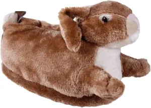 Happy Feet Animal Slippers for Adults and Kids, Cozy and Comfortable, Sturdy Rubber Soles, Thick 1-Inch Memory Foam Footbed, Non-Skid Bottoms, Plush Velvety Material Slippers, As Seen on Shark Tank