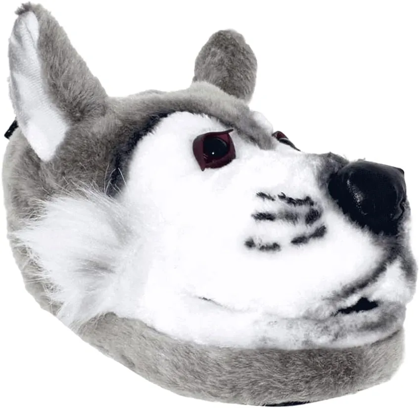 Happy Feet Animal Slippers for Adults and Kids, Cozy and Comfortable, Sturdy Rubber Soles, Thick 1-Inch Memory Foam Footbed, Non-Skid Bottoms, Plush Velvety Material Slippers, As Seen on Shark Tank