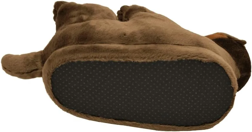 Happy Feet Animal Slippers for Adults and Kids, Cozy and Comfortable, Sturdy Rubber Soles, Thick 1-Inch Memory Foam Footbed, Non-Skid Bottoms, Plush Velvety Material Slippers, As Seen on Shark Tank