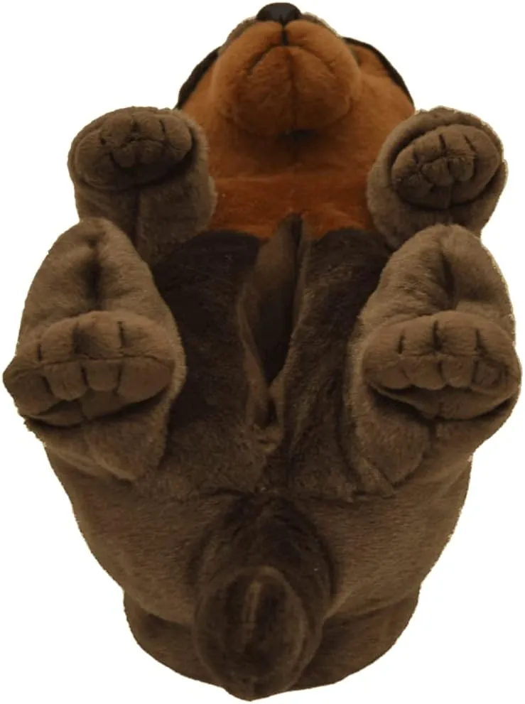Happy Feet Animal Slippers for Adults and Kids, Cozy and Comfortable, Sturdy Rubber Soles, Thick 1-Inch Memory Foam Footbed, Non-Skid Bottoms, Plush Velvety Material Slippers, As Seen on Shark Tank