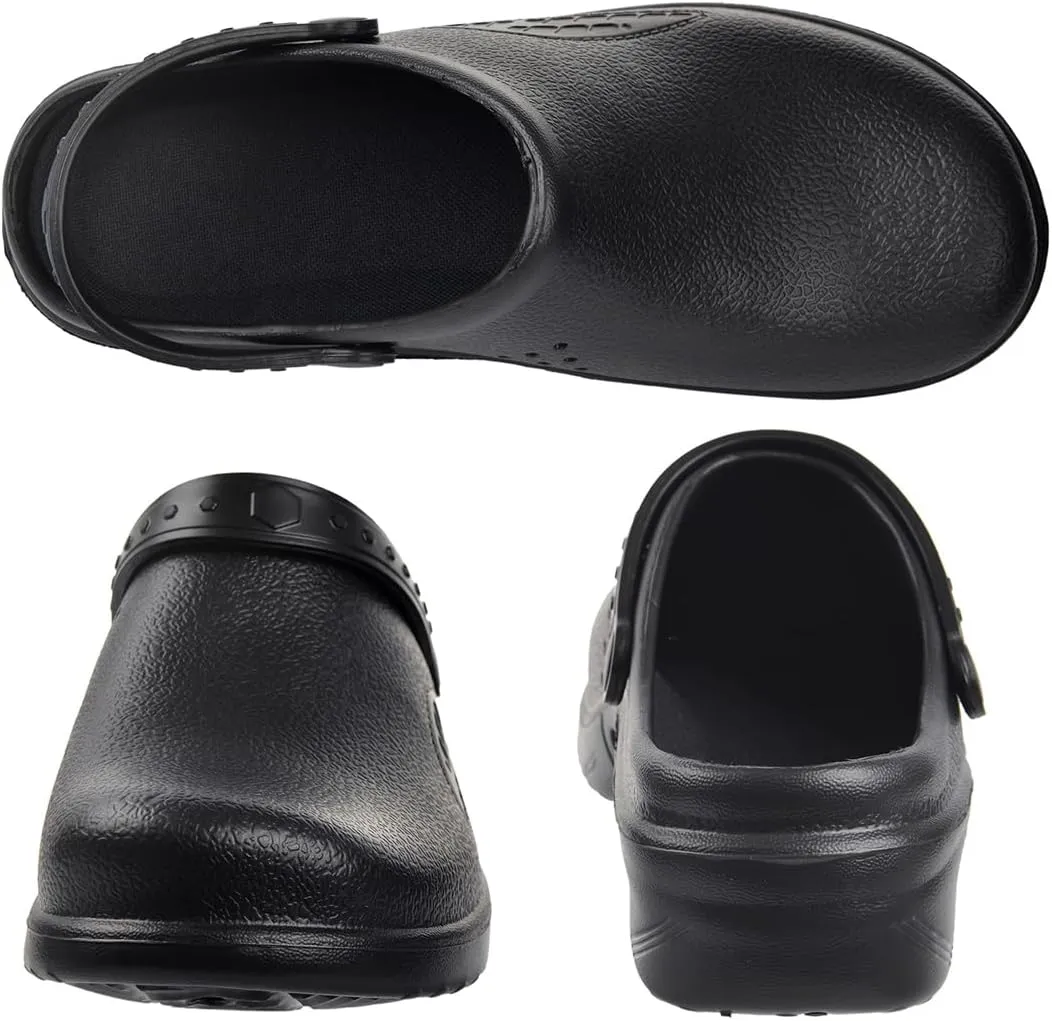 Harssidanzar Mens and Womens Clogs Chef Shoes,Nurse Shoes,Unisex Slip On Garden Shoes HU204US