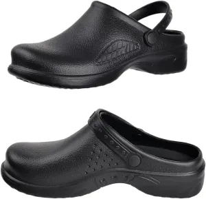 Harssidanzar Mens and Womens Clogs Chef Shoes,Nurse Shoes,Unisex Slip On Garden Shoes HU204US