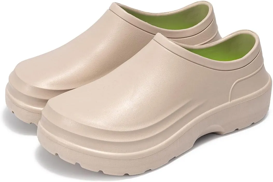 Harssidanzar Mens Clogs, Chef Shoes for Men,Garden Shoes,Slip On Work Shoes for Food Service, Garden, or Nursing HM201US