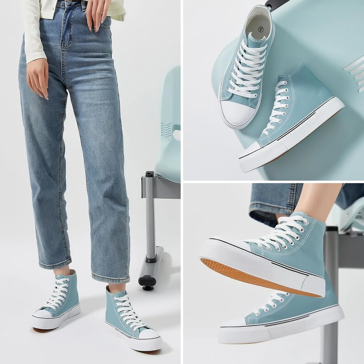 hash bubbie Unisex Fashion High top Sneakers Womens Classic High Tops Canvas Shoes Casual Tennis Shoes for Men