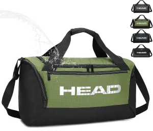 HEAD 45L Waterproof Tennis Duffel Bag for Men, Large Capacity Sports Gym Bags with Shoes Compartment, Lightweight Crossbody Duffle Bag for Business/Workout/Fitness/Weekender/Overnight