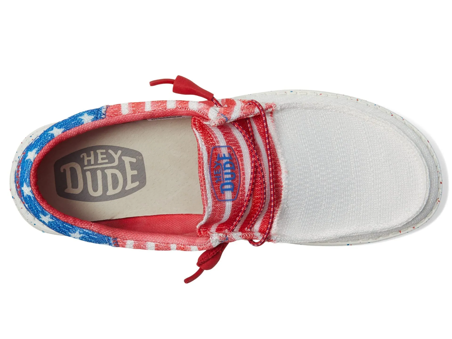 Hey Dude Women's Wendy Tri Patriotic Americana Size 5 | Women's Shoes | Women's Slip On Shoes | Comfortable & Light-Weight