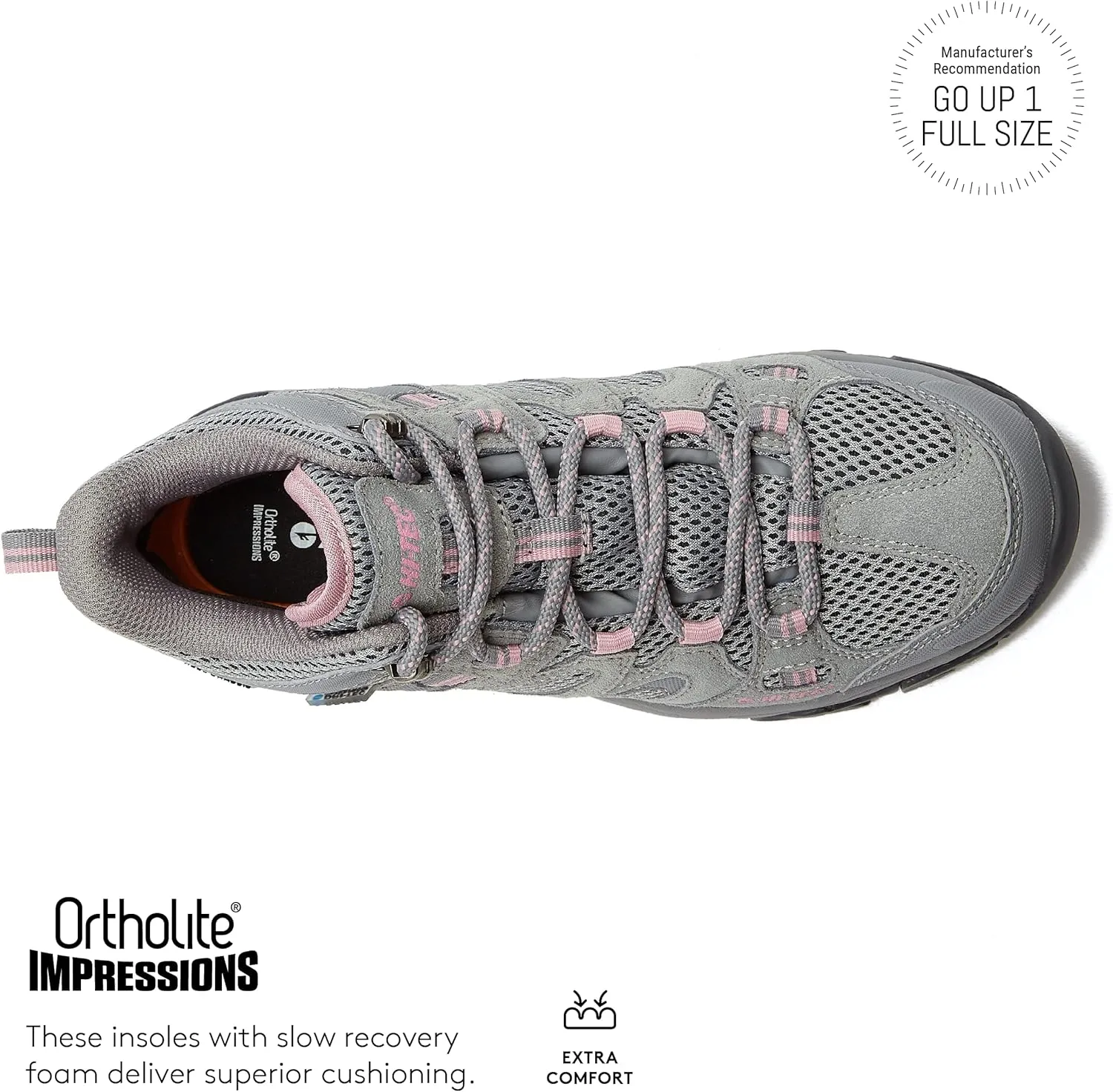HI-TEC Apex Lite Mid WP Waterproof Hiking Boots for Women, Lightweight Outdoor and Trail Shoes