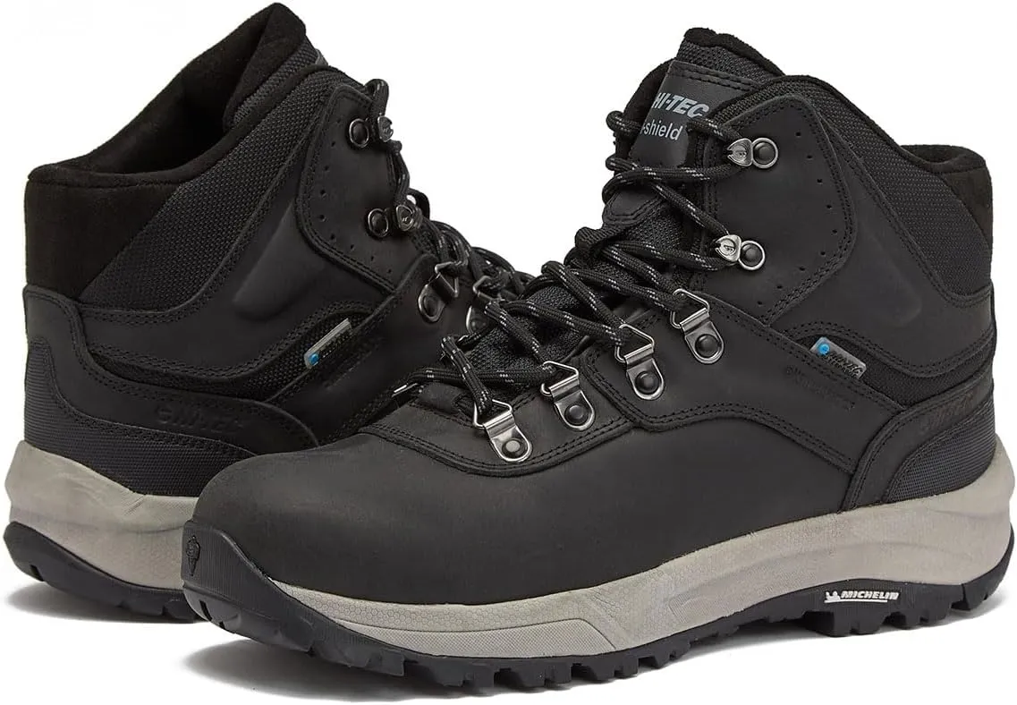 HI-TEC Men's Altitude VI I Waterproof Leather Hiking Boots - Black or Brown, Medium or Extra Wide