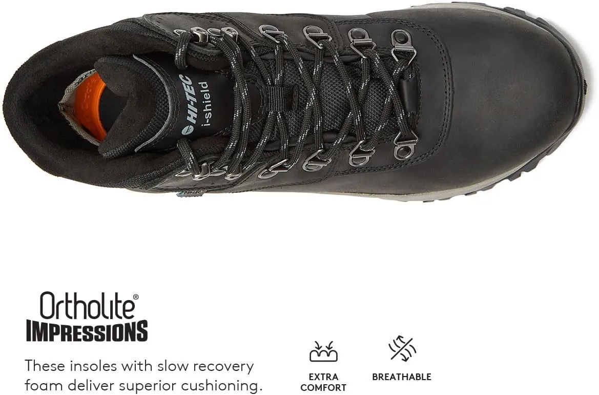 HI-TEC Men's Altitude VI I Waterproof Leather Hiking Boots - Black or Brown, Medium or Extra Wide