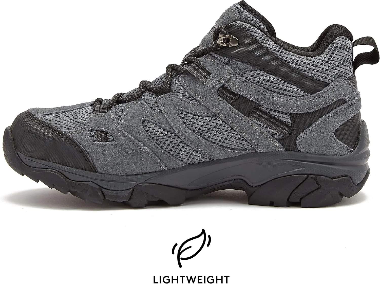 HI-TEC Ravus Mid Hiking Boots for Men, Lightweight Breathable Outdoor Trekking Shoes