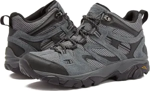 HI-TEC Ravus Mid Hiking Boots for Men, Lightweight Breathable Outdoor Trekking Shoes