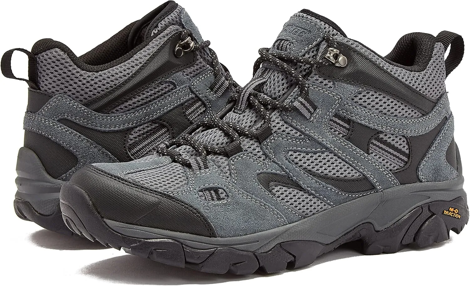 HI-TEC Ravus Mid Hiking Boots for Men, Lightweight Breathable Outdoor Trekking Shoes