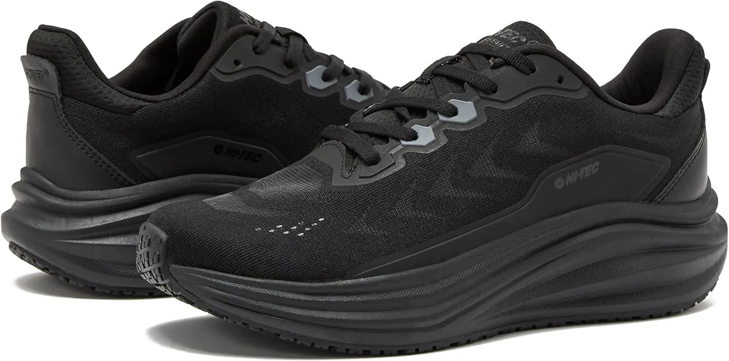 HI-TEC Resist SR Runner Mesh Black Non Slip Work Shoes for Women, Comfortable Water Resistant Womens Food Service Sneakers, Medium and Wide Width, Women's Size 6-12