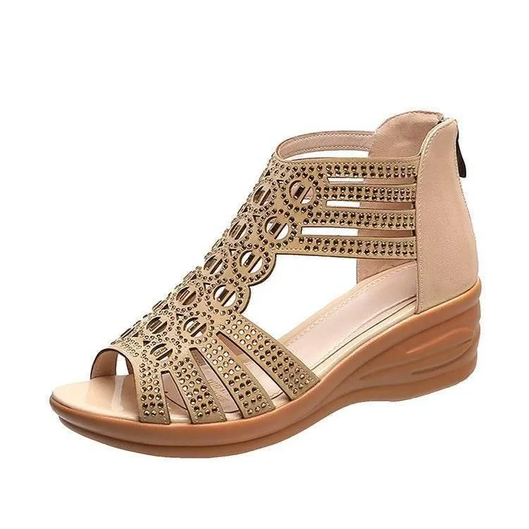 High Heel Womens Slippers - Comfy Daytime Walk Shoes