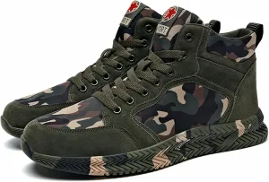 High-top Sports Canvas Camouflage Shoes Suitable for Outdoor Mountaineering and Hiking Training