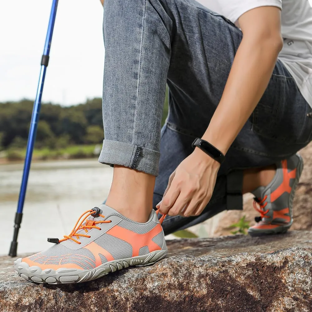 HiGropcore Barefoot Trail Running Shoes | Womens Mens Wide Toe Box Zero Drop Minimalist Slip on Shoes | Hike Barefoot Outdoor Shoes