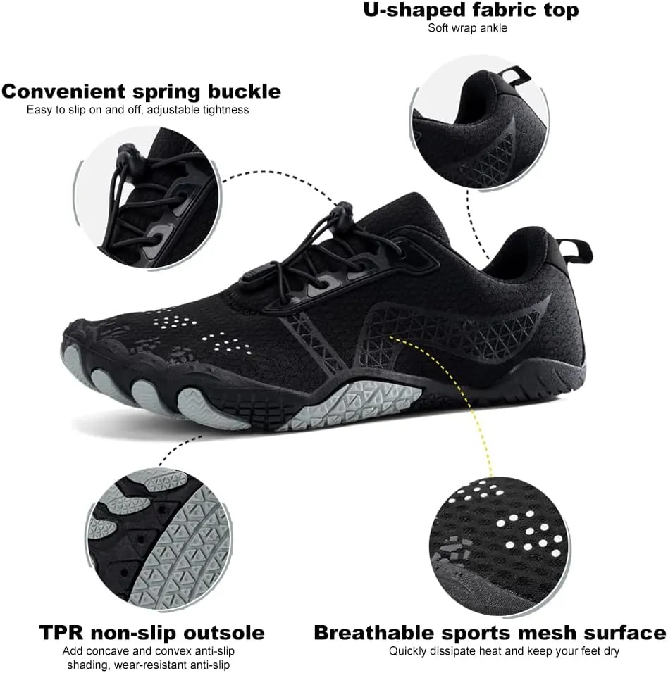 Hike Barefoot Shoes for Winter Autumn Footwear, Minimalist Barefoot Shoes for Men Women Wide Toe Zero Drop Athletic Hiking and Trail Running Shoe
