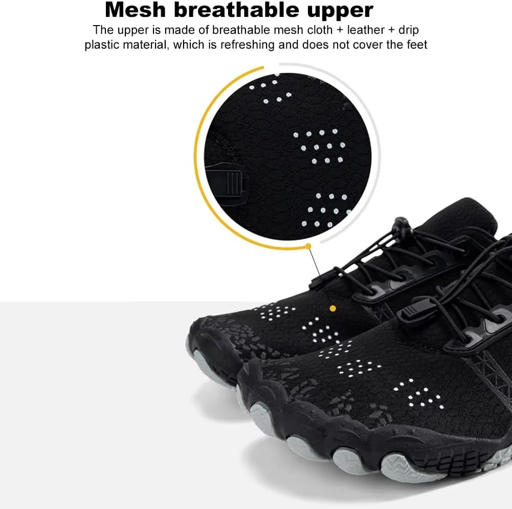Hike Barefoot Shoes for Winter Autumn Footwear, Minimalist Barefoot Shoes for Men Women Wide Toe Zero Drop Athletic Hiking and Trail Running Shoe