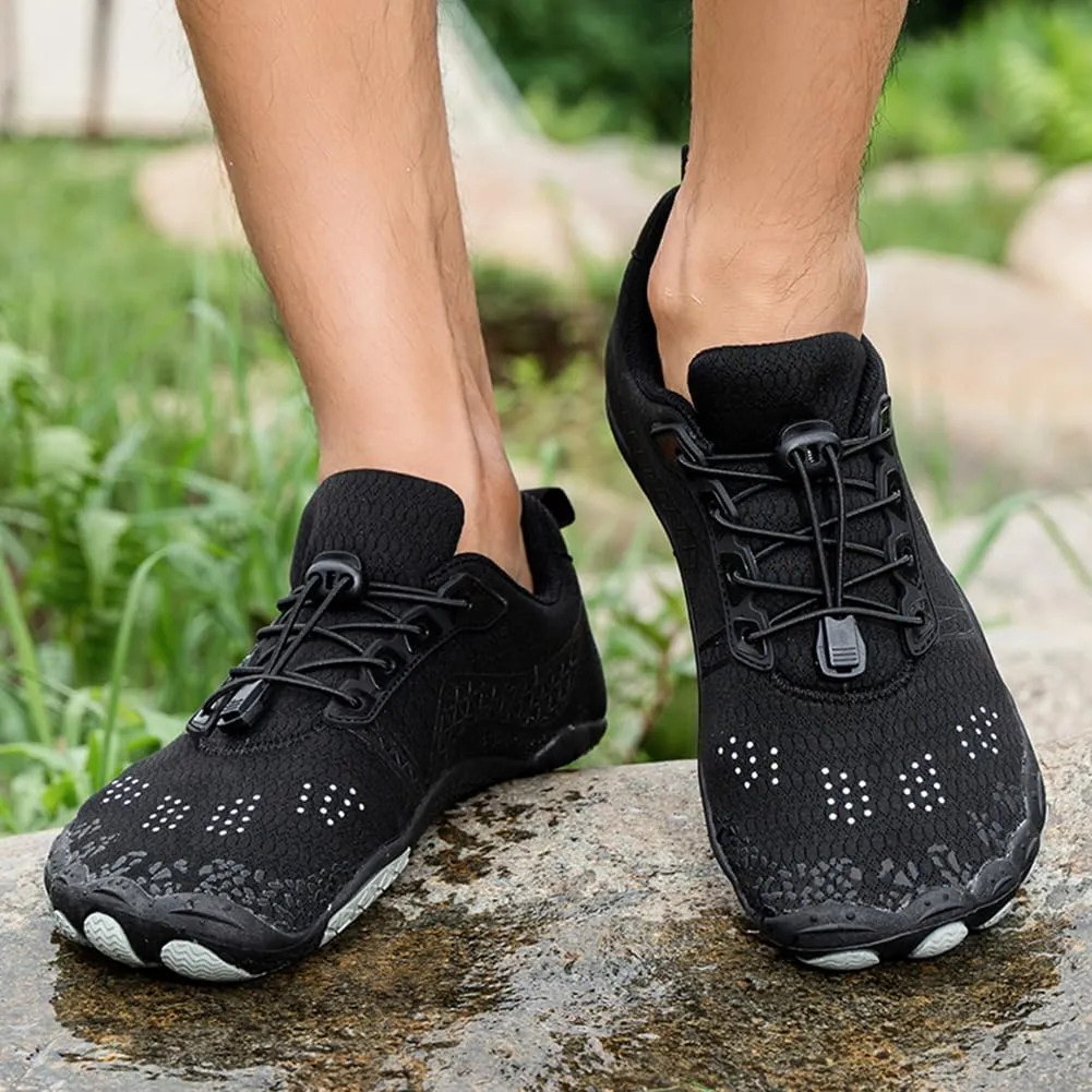 Hike Barefoot Shoes for Winter Autumn Footwear, Minimalist Barefoot Shoes for Men Women Wide Toe Zero Drop Athletic Hiking and Trail Running Shoe