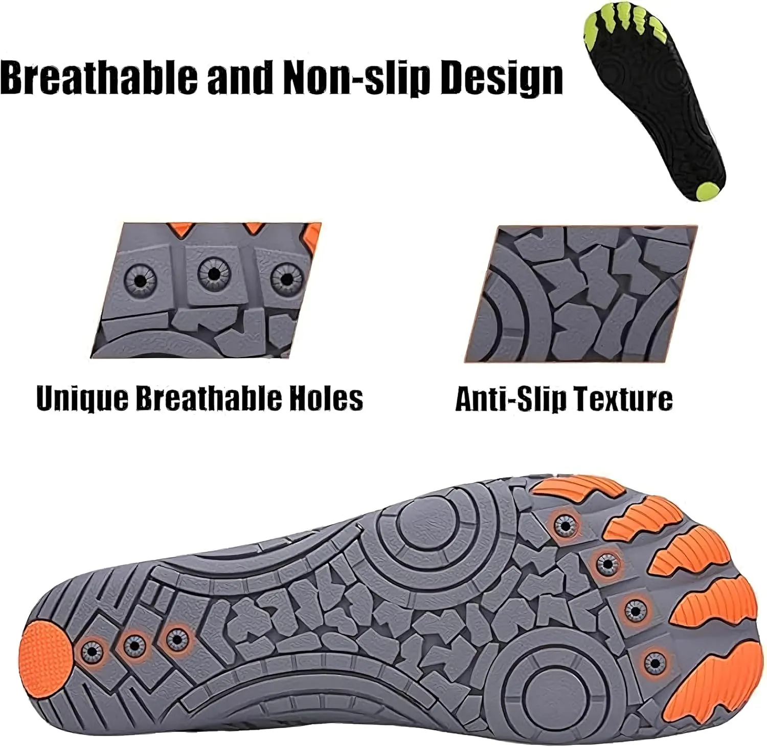 Hike Barefoot Shoes for Women Men, Breathable Non-Slip Athletic Footwear, Wide Toe Water Shoes for Hiking, Non-Slip Neuropathy Shoes for Women Men, Grounded Comfort wear