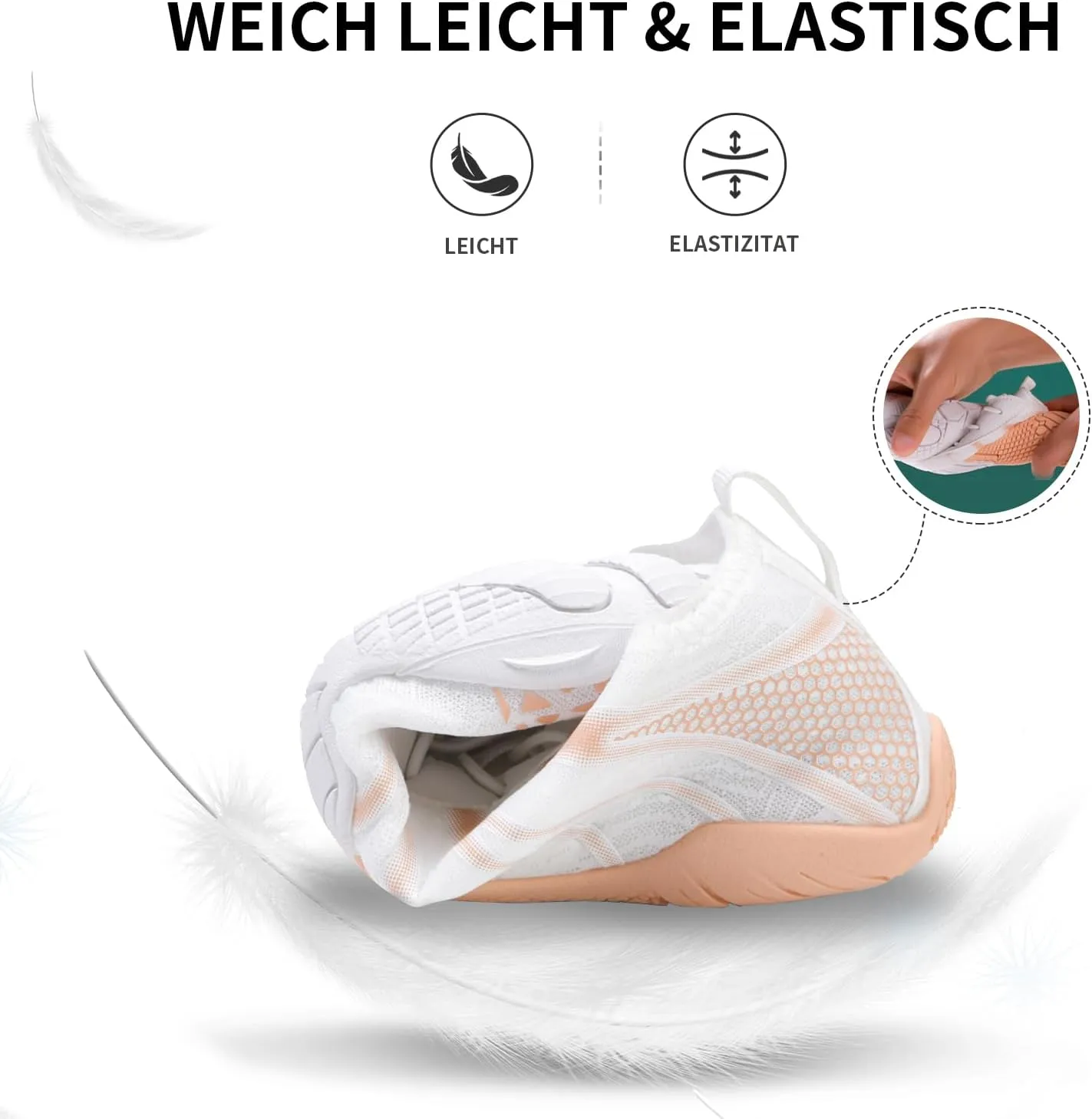 Hike Barefoot Shoes for Women Men, Breathable Non-Slip Athletic Footwear, Wide Toe Water Shoes for Hiking, Non-Slip Neuropathy Shoes for Women Men, Grounded Comfort wear