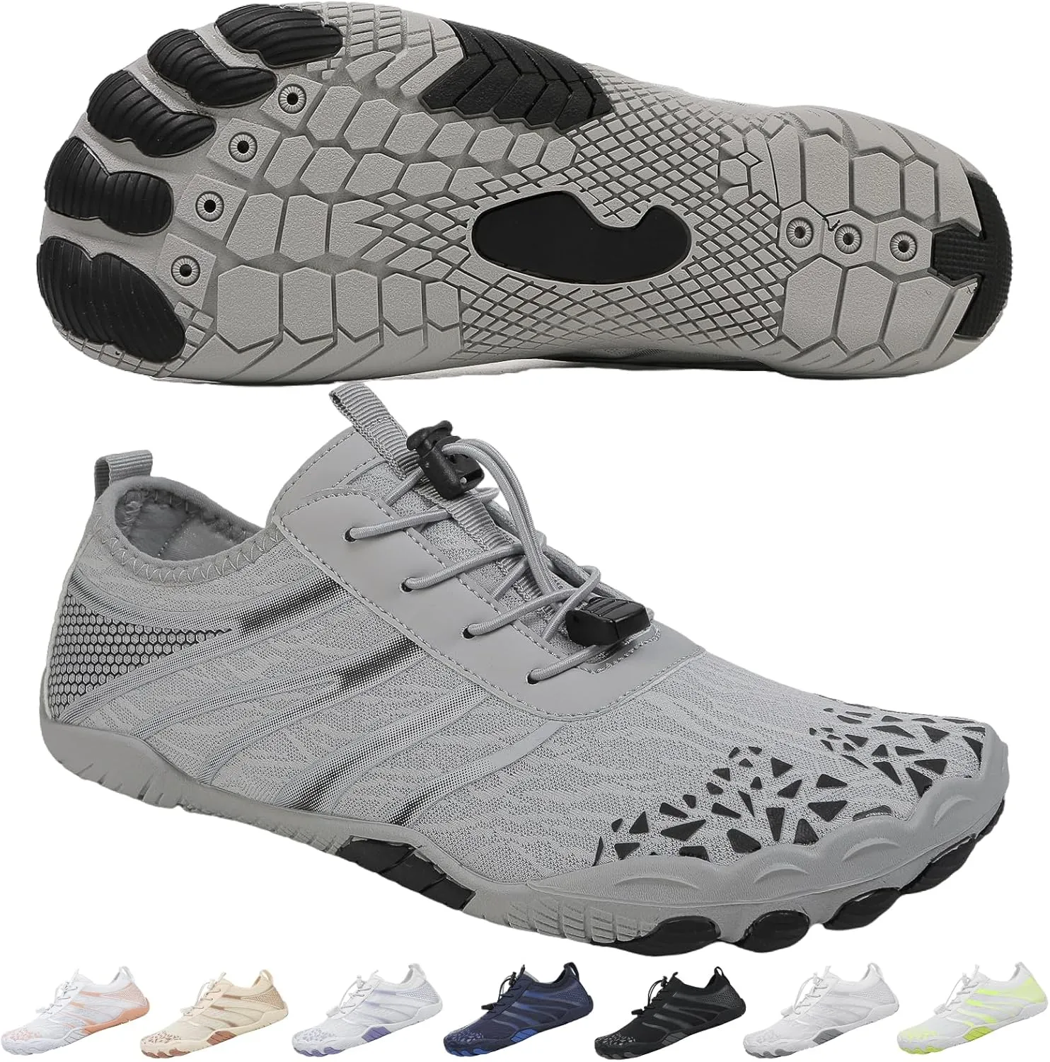 Hike Barefoot Shoes for Women Men, Breathable Non-Slip Athletic Footwear, Wide Toe Water Shoes for Hiking, Non-Slip Neuropathy Shoes for Women Men, Grounded Comfort wear
