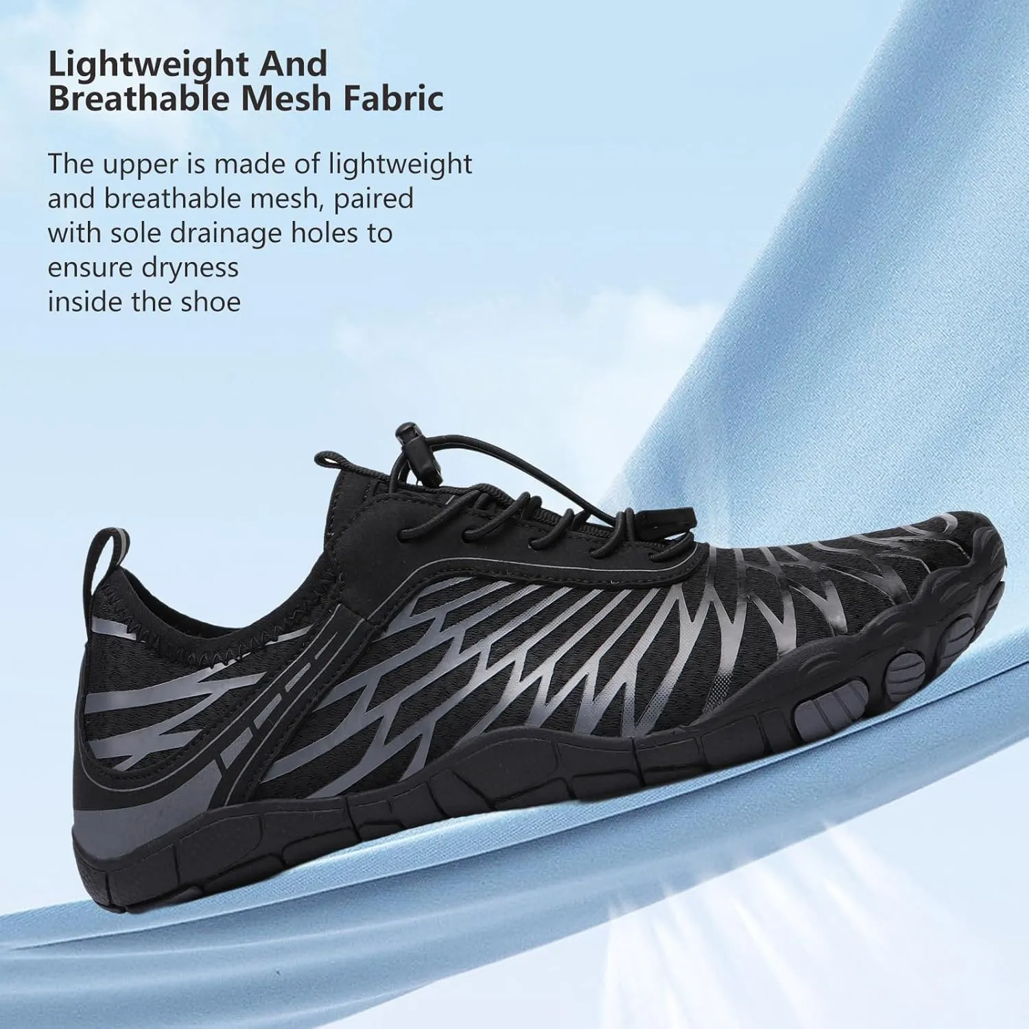 Hike Barefoot Shoes for Women Men, Breathable Non-Slip Athletic Footwear, Wide Toe Water Shoes for Hiking, Non-Slip Neuropathy Shoes for Women Men, Grounded Comfort wear