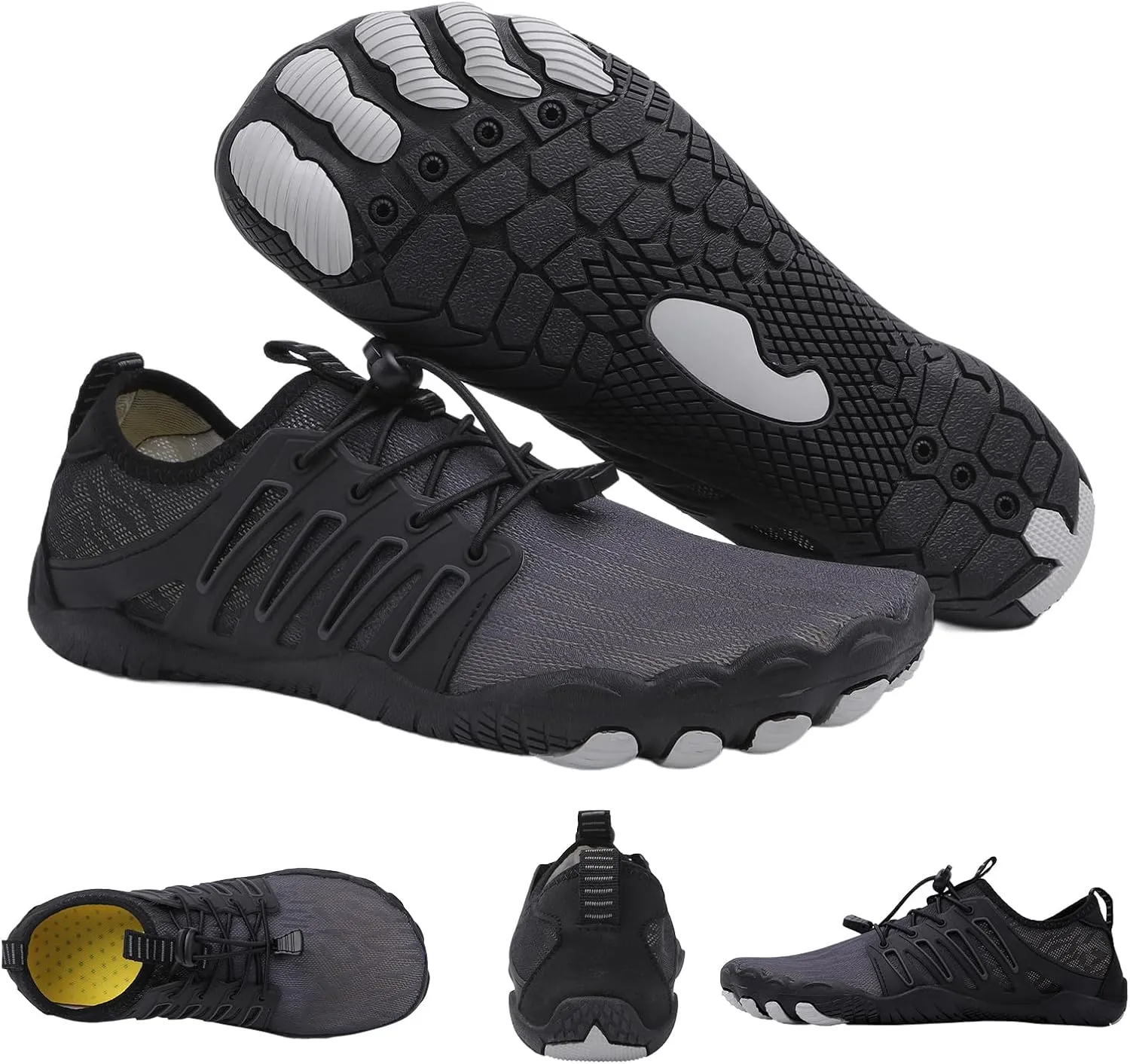 Hike Barefoot Shoes for Women Men, Breathable Non-Slip Athletic Footwear, Wide Toe Water Shoes for Hiking, Non-Slip Neuropathy Shoes for Women Men, Grounded Comfort wear