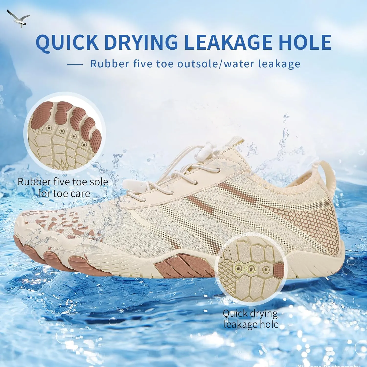 Hike Barefoot Shoes for Women Men, Breathable Non-Slip Athletic Footwear, Wide Toe Water Shoes for Hiking, Non-Slip Neuropathy Shoes for Women Men, Grounded Comfort wear