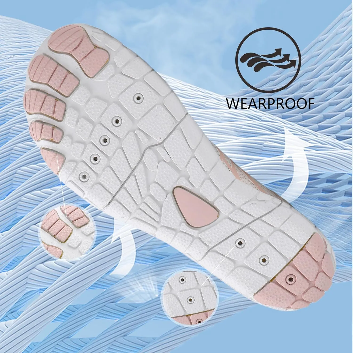 Hike Barefoot Shoes for Women Men, Breathable Non-Slip Athletic Footwear, Wide Toe Water Shoes for Hiking, Non-Slip Neuropathy Shoes for Women Men, Grounded Comfort wear