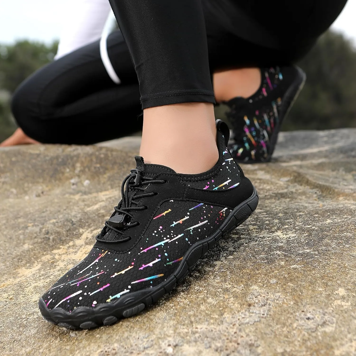 Hike Barefoot Shoes for Women Men, Breathable Non-Slip Athletic Footwear, Wide Toe Water Shoes for Hiking, Non-Slip Neuropathy Shoes for Women Men, Grounded Comfort wear