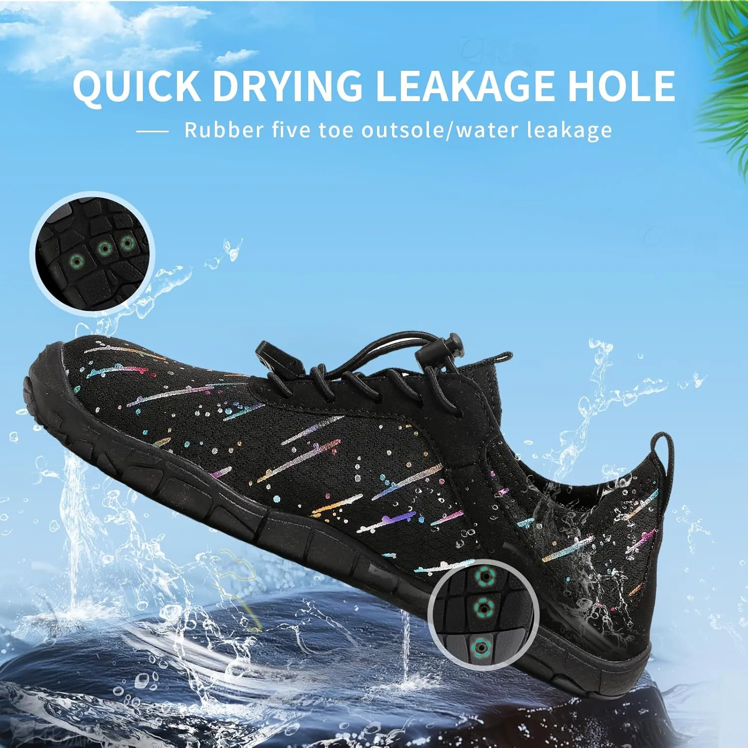 Hike Barefoot Shoes for Women Men, Breathable Non-Slip Athletic Footwear, Wide Toe Water Shoes for Hiking, Non-Slip Neuropathy Shoes for Women Men, Grounded Comfort wear